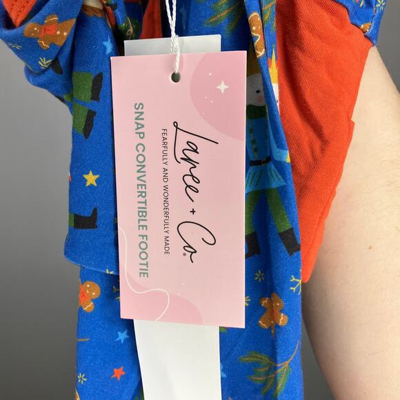 NWT LAREE + CO Sugar Nutcracker One Piece Bamboo Convertible 18/24 Months - Picture 4 of 4